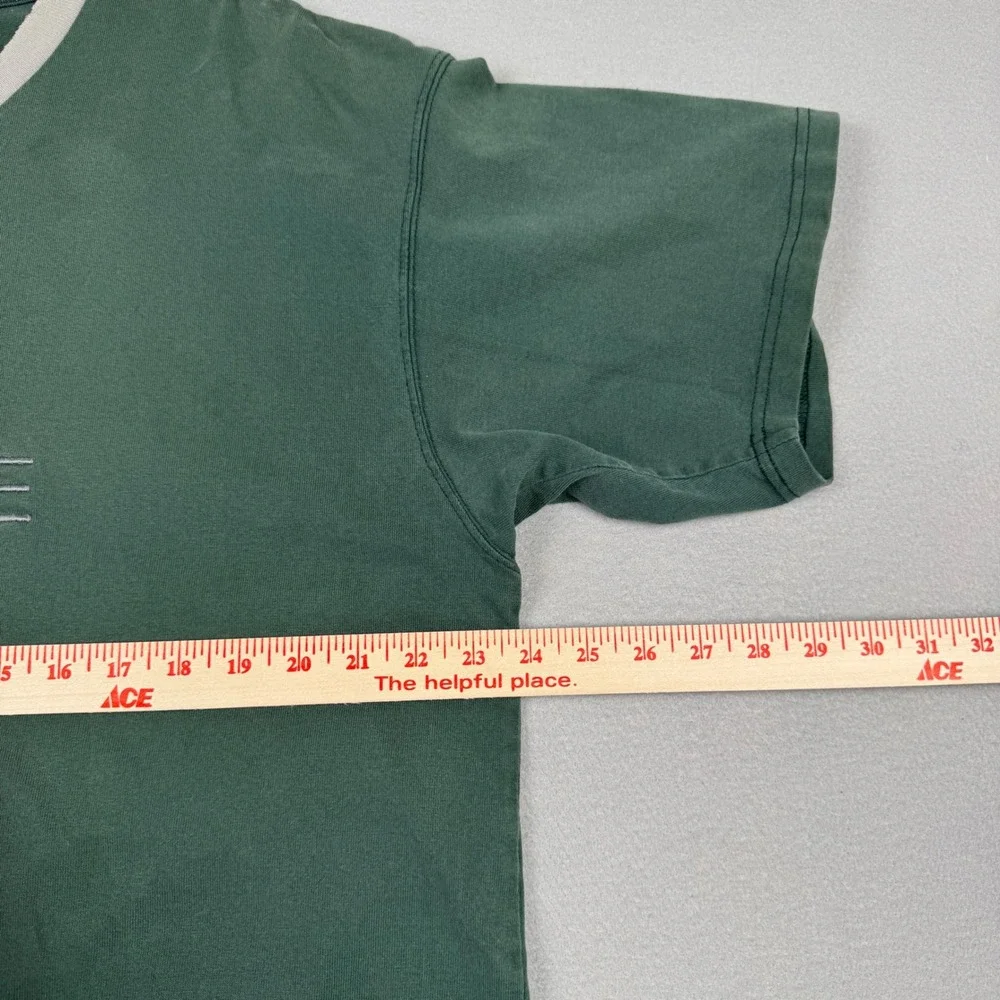 Vintage Y2K Nike Ringer T Shirt Mens XL Green Embroidered Center Swoosh 90s - Picture 6 of 9